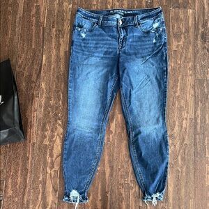 Women's Blue Distressed Jeans